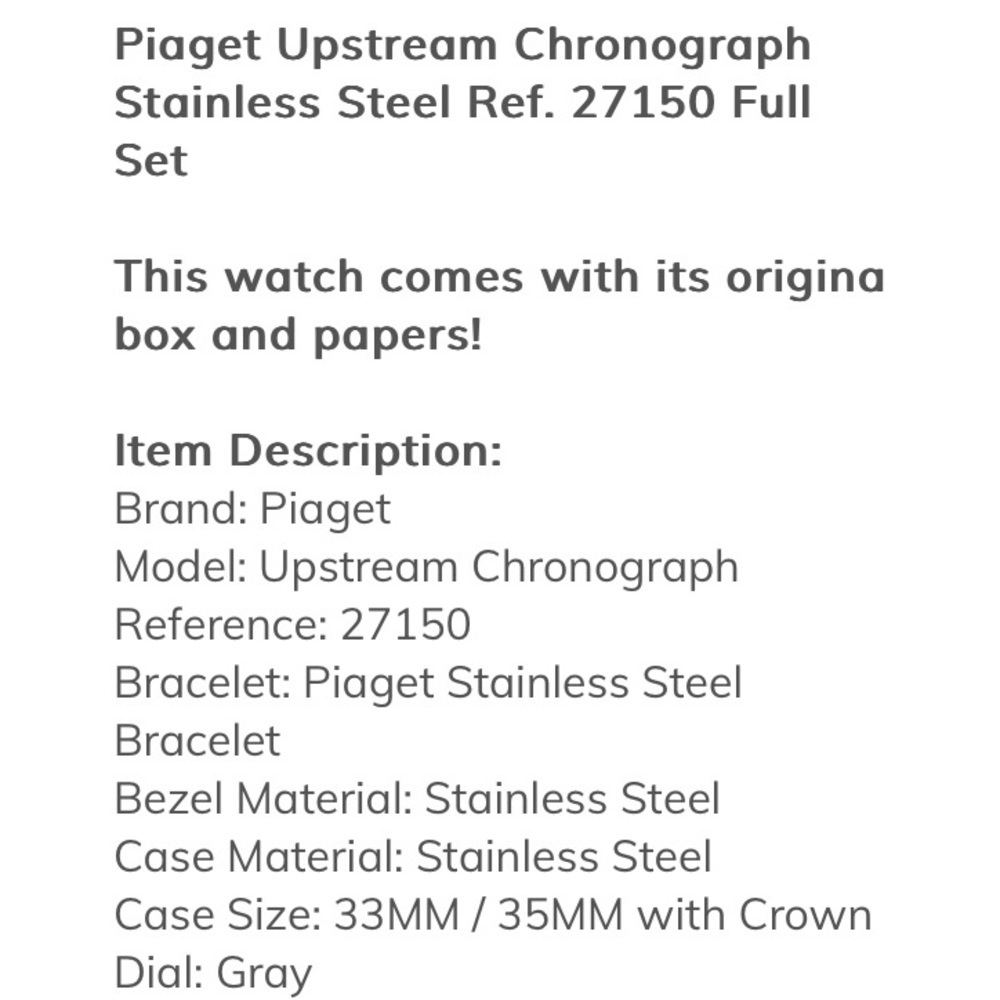 Authentic Piaget upstream chronograph men’s watch - Picture 6 of 9